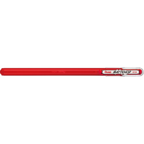  Pentel MatteHop Mat Renkler Tekli Jel Kalem. 1,0mm. Kırmızı