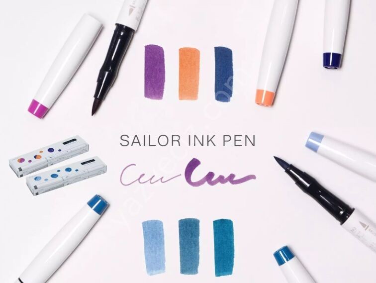 Sailor ink Pen 3'lü Set Akşam Sakinliğinin Tonu