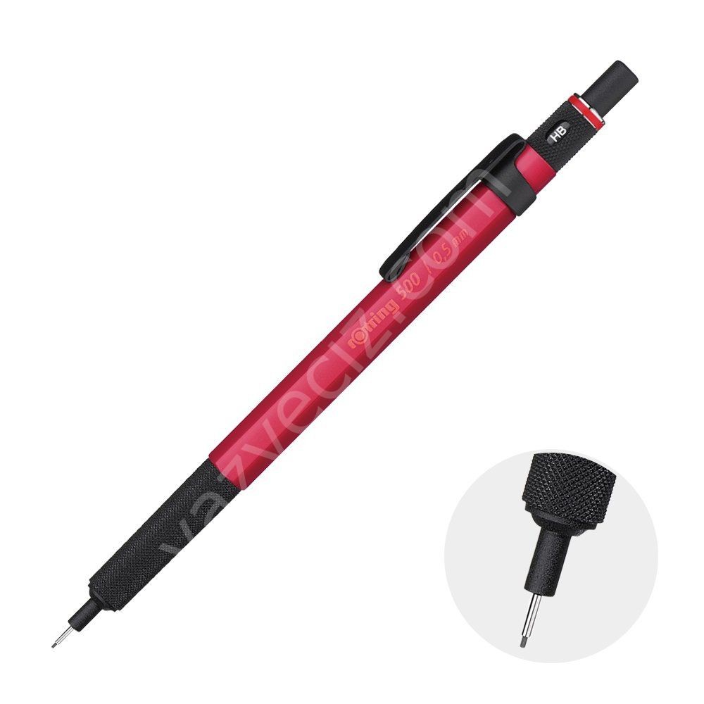 Rotring 500 Mekanik Kurşun Kalem HS 0.5mm Kırmızı