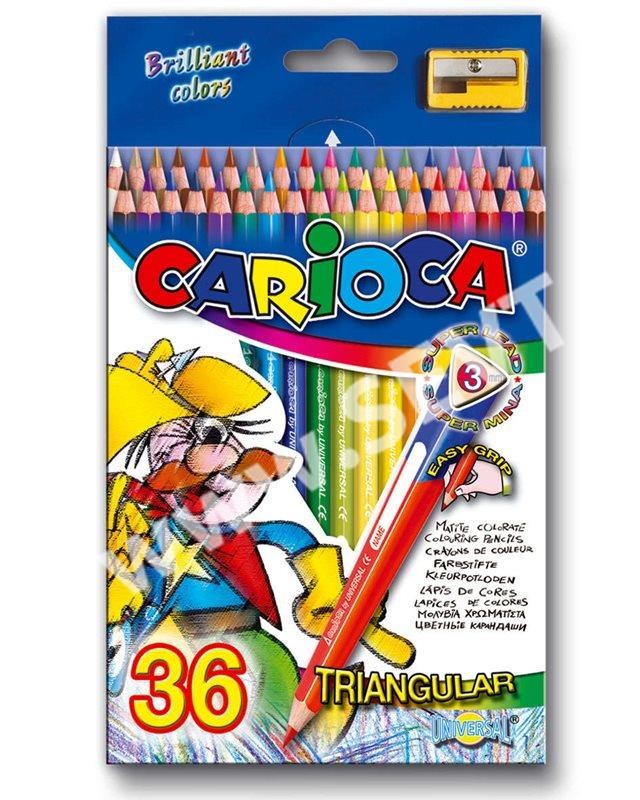 carioca trıangular 36lı 3.5 mm kuruboya seti