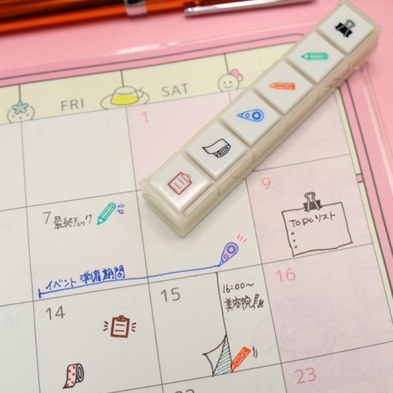 Kodomo no Kao Pochitto6 Push-Button Stamp Damga - Health