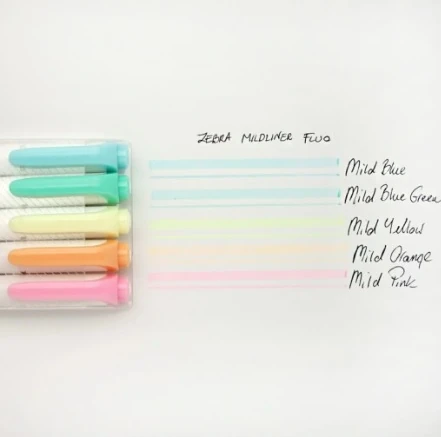 zebra mildliner çift taraflı pastel fosforlu kalem seti
