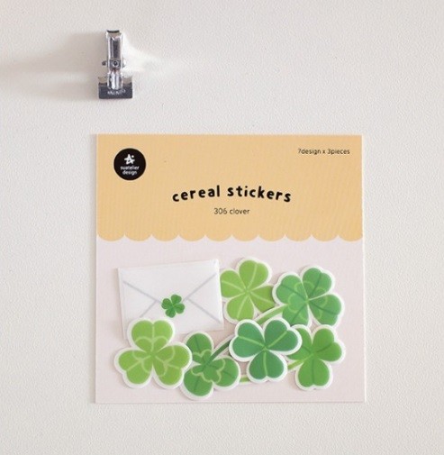 Kore Suatelier Cereal Stickers, Çıkartma - 306 clover