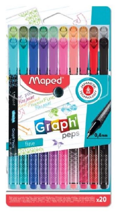 Kampanyalı Japon Maped Fineliner 20 ' li 0.4 mm Keçeli Kalem