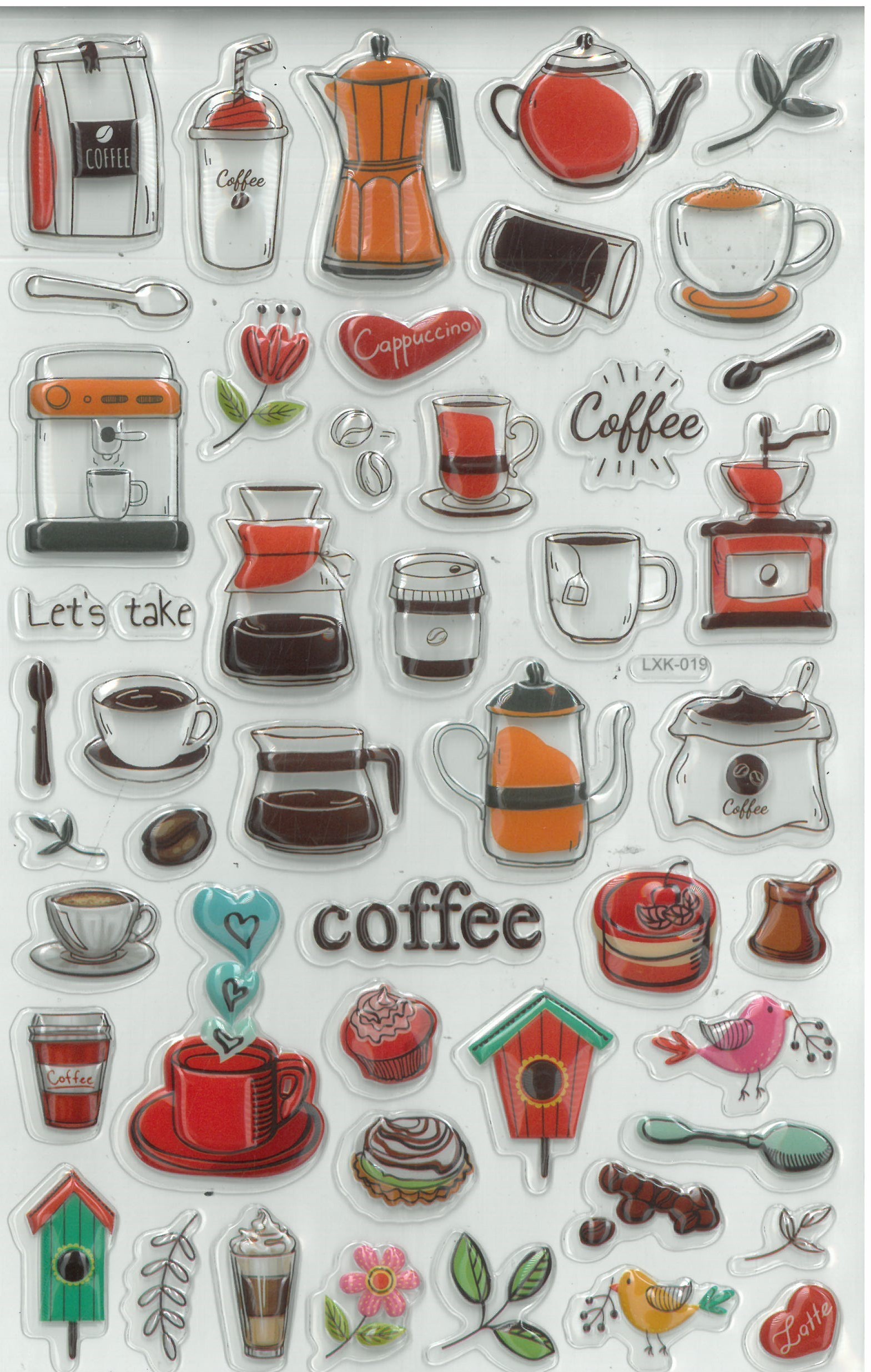 Concord Kbartmalı Çıkartma Sticker Kahve Temalı