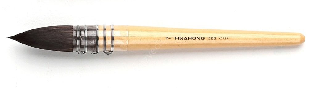 Hwahong 500 Profesyonel Kalite El Yapımı Sincap Suluboya Fırçası No:7