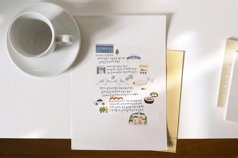  Kore Suatelier Design Sticker Çıkartma - 1151 travel in Busan