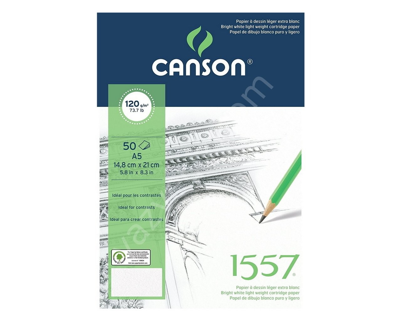 Canson 120 gr 40 Yaprak A5 Boy Croquis Eskiz Çizim Defteri 1557