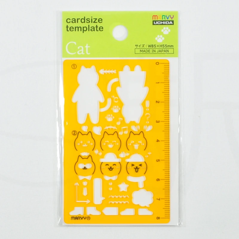 Uchida MARVY Kart Boyutu Şablonu [No. 8822-833] - Kedi