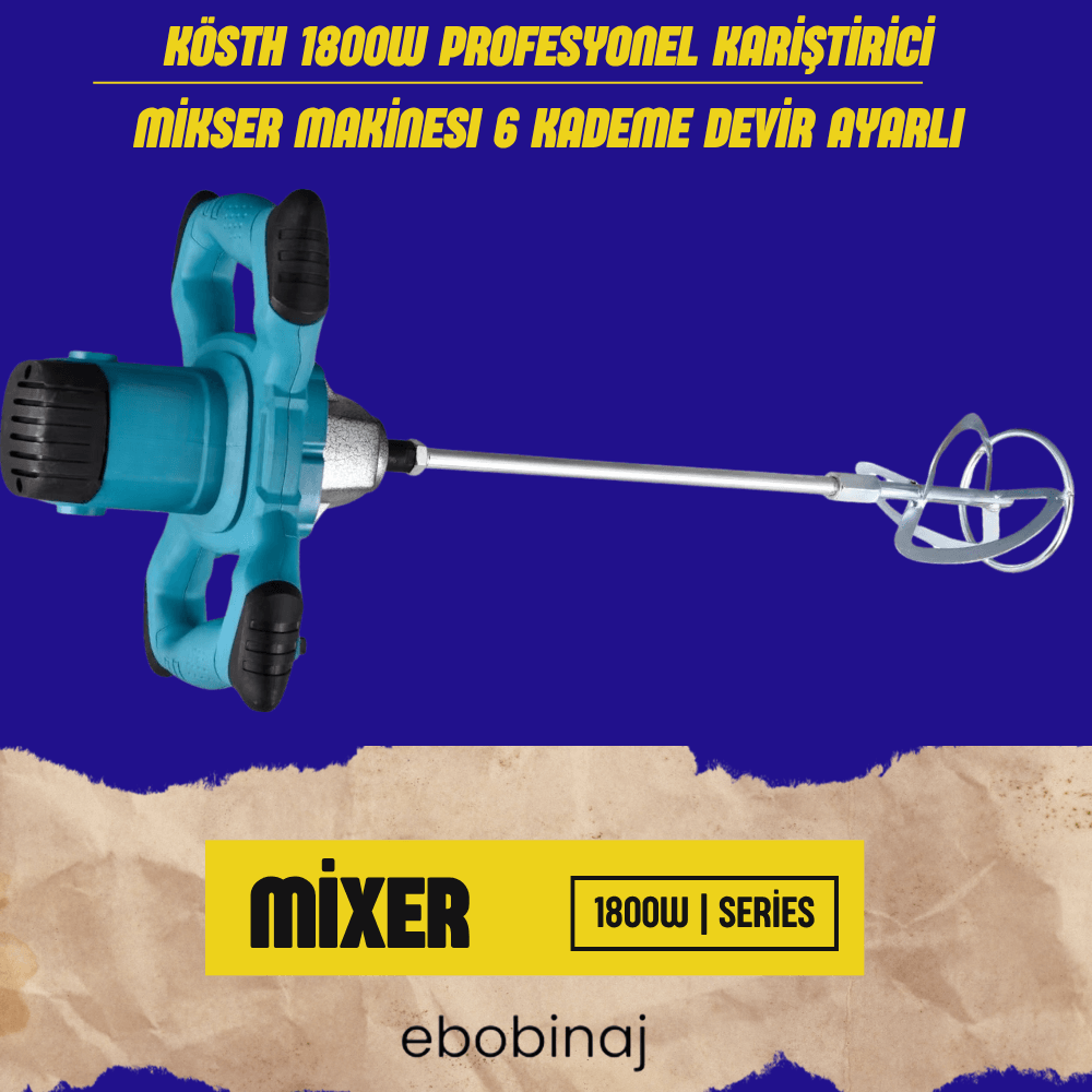 Kösth 1800w Profesyonel Karıştırıcı Mikser Makinesi 6 Kademe Devir Ayarlı