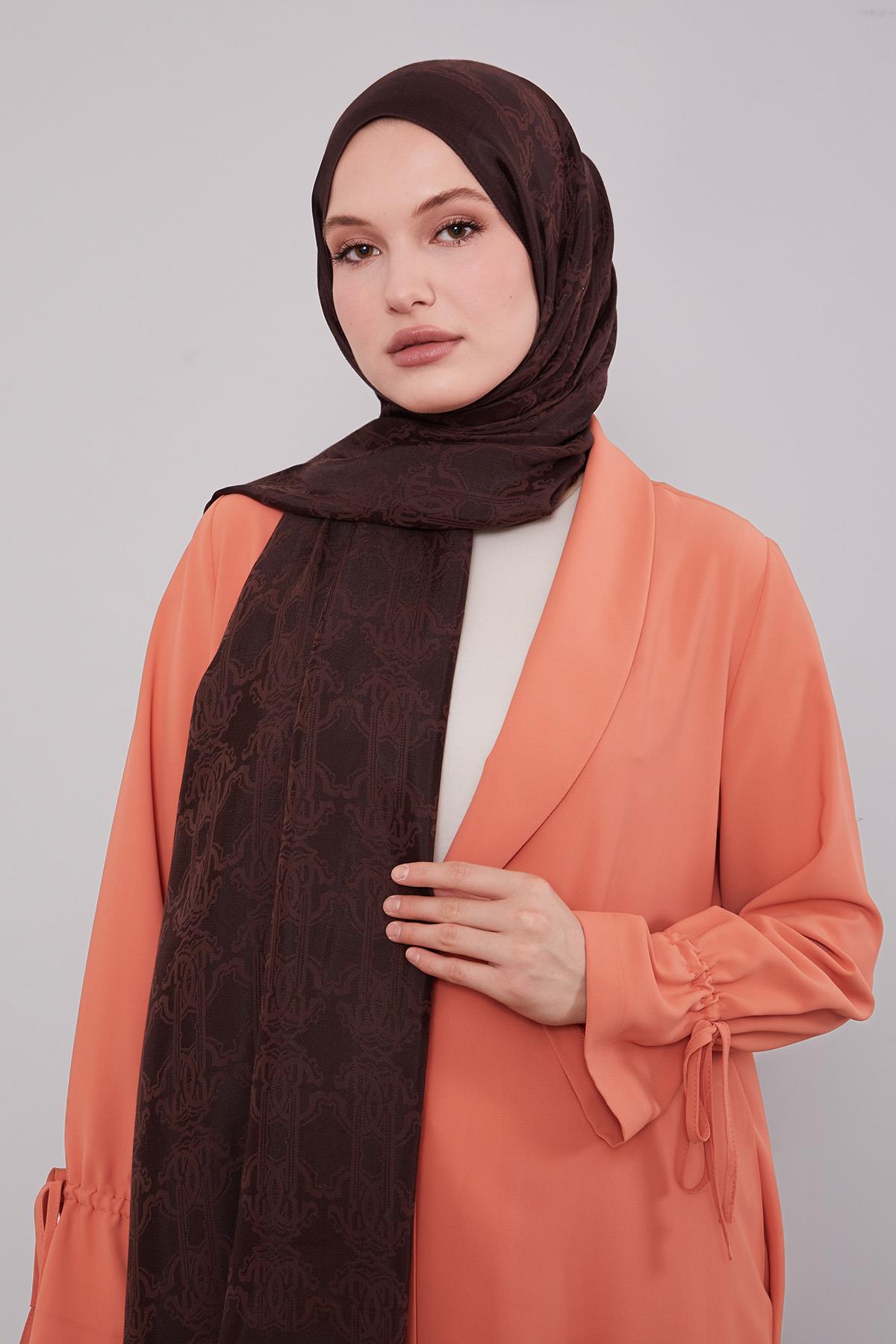 Levidor Acı Kahve Tuğra Desen Grazia Şal image