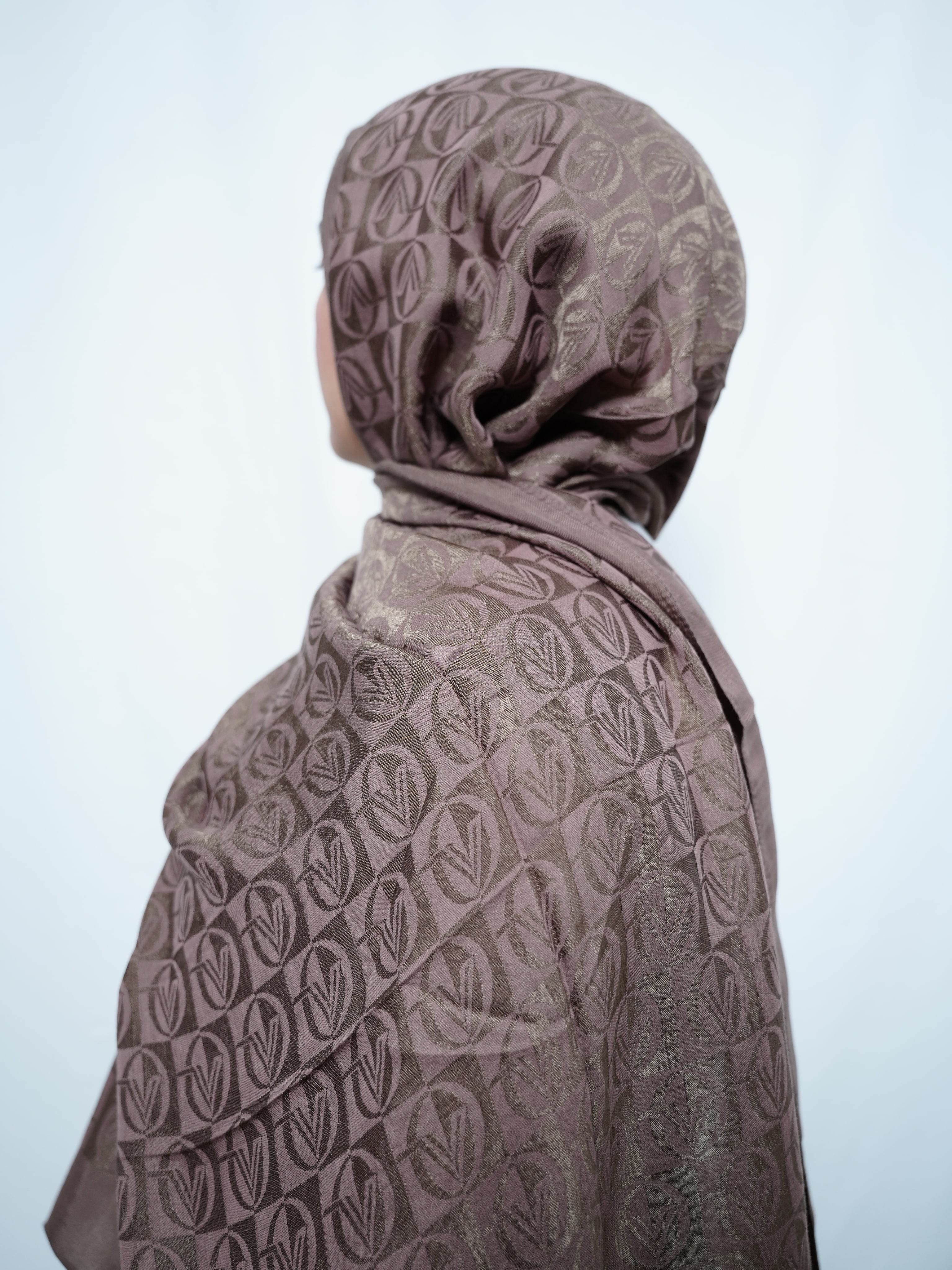 Valentino Orlandi Alia Dama Desen Şal - Kahverengi main variant image