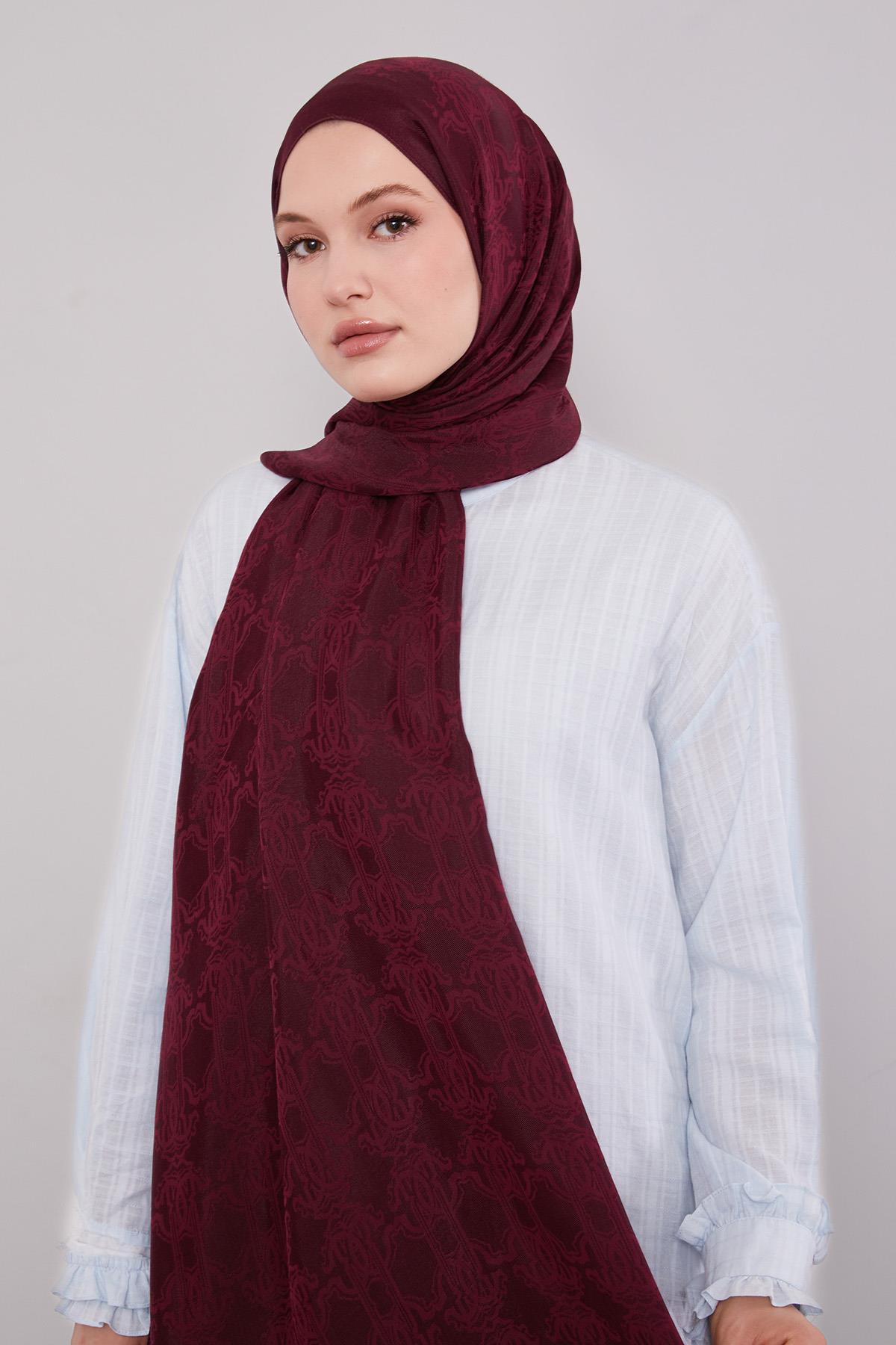 Levidor Bordo Tuğra Desen Grazia Şal