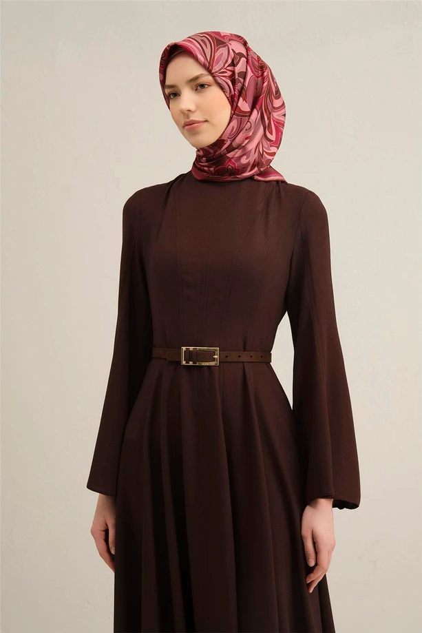 Armine Etnik Desenli Saf İpek Twill Eşarp