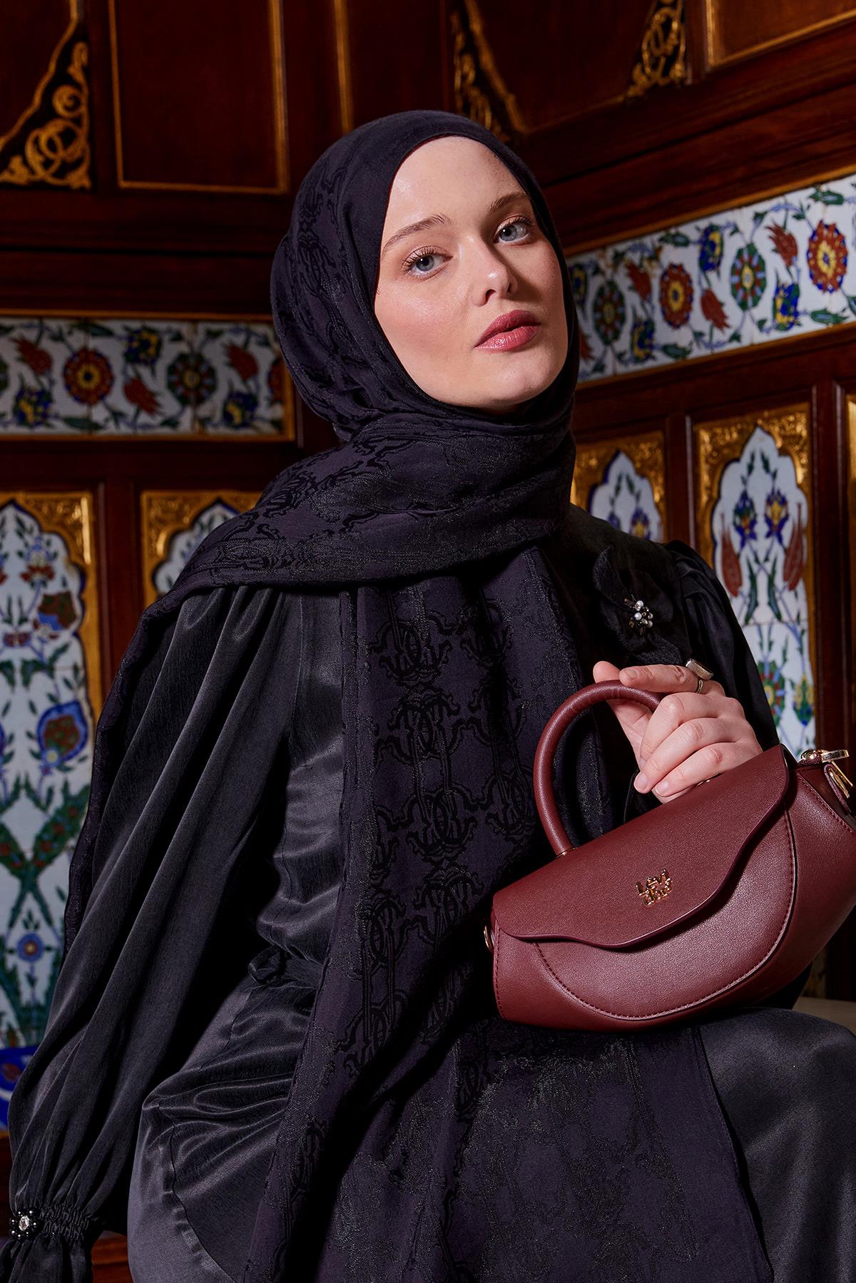 Levidor Siyah Tuğra Desen Grazia Şal image