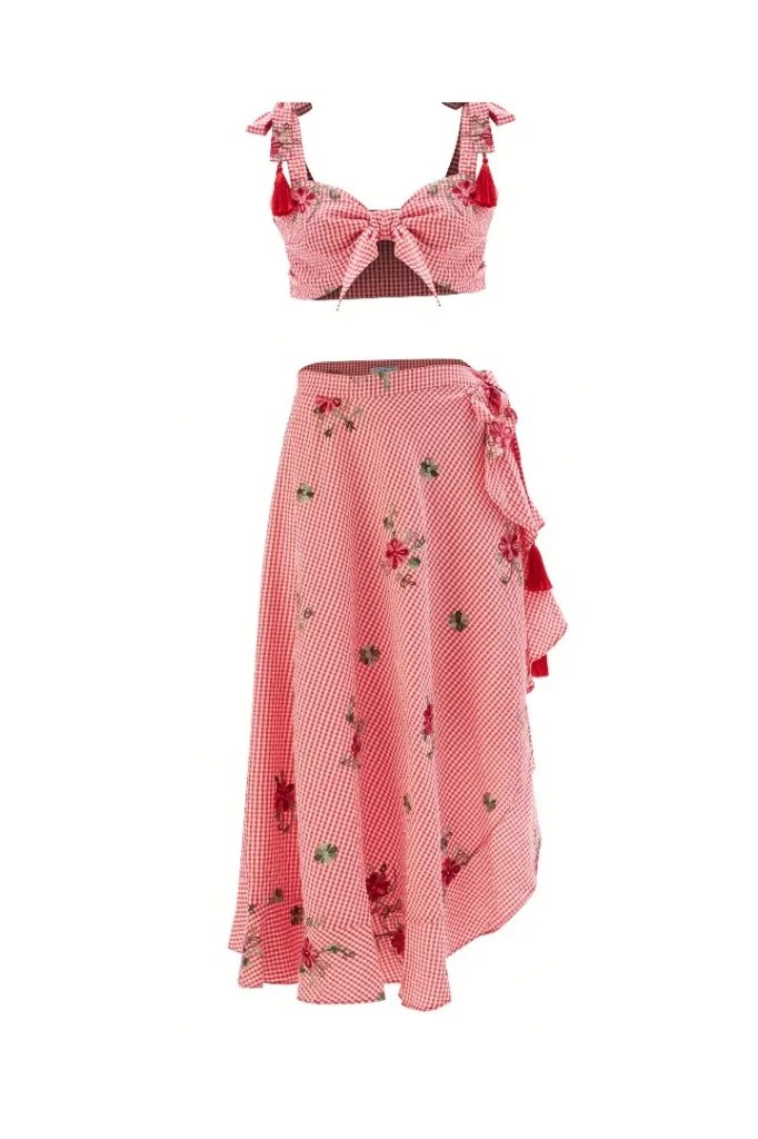 Alora Crop Top & Skirt / Etek İkili Takım image