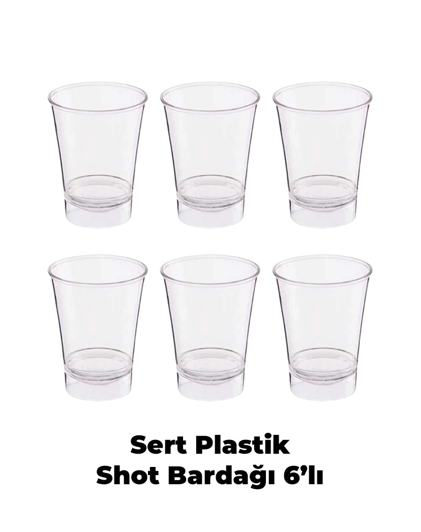 Sert Plastik 6'lı Shot Bardağı