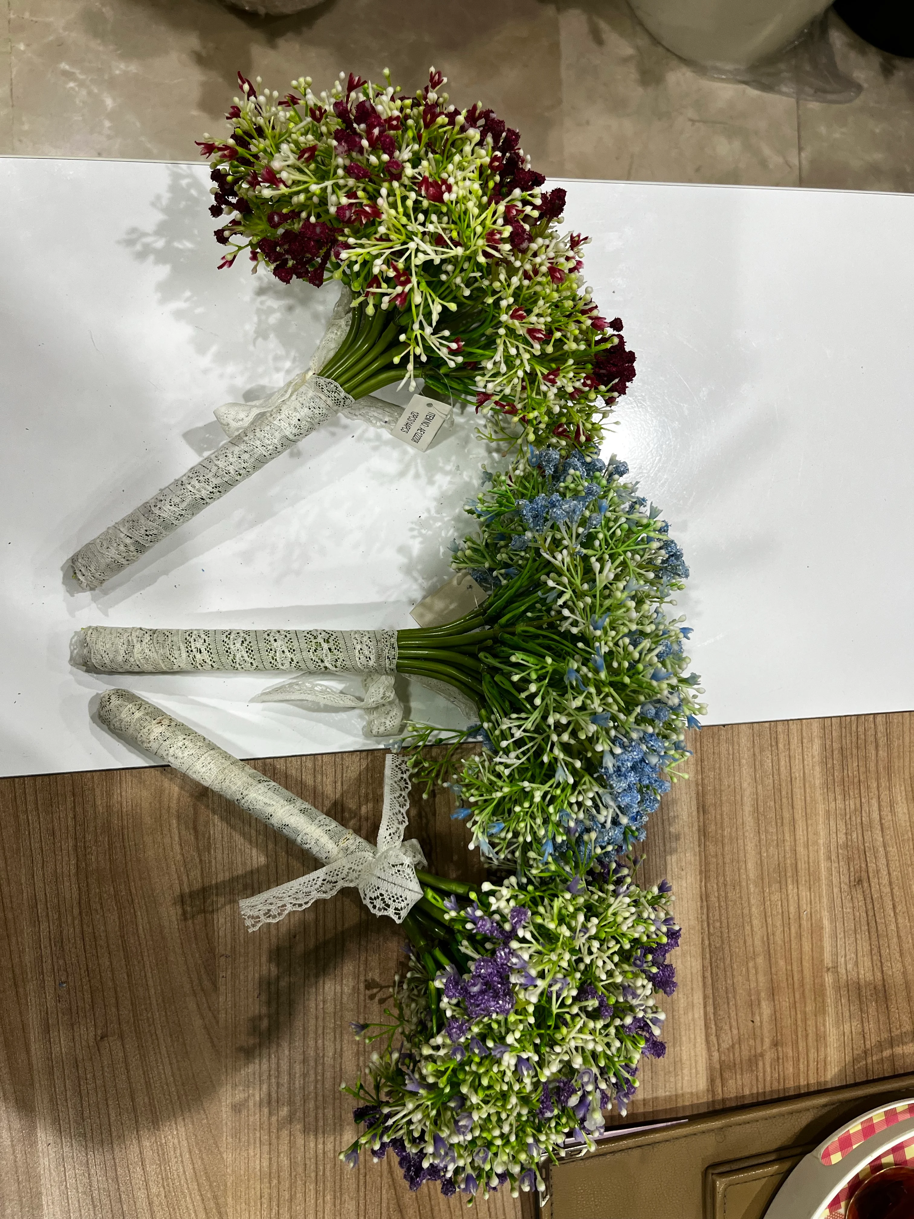 Yapay Mavi Gelin Çiçeği Cipso 