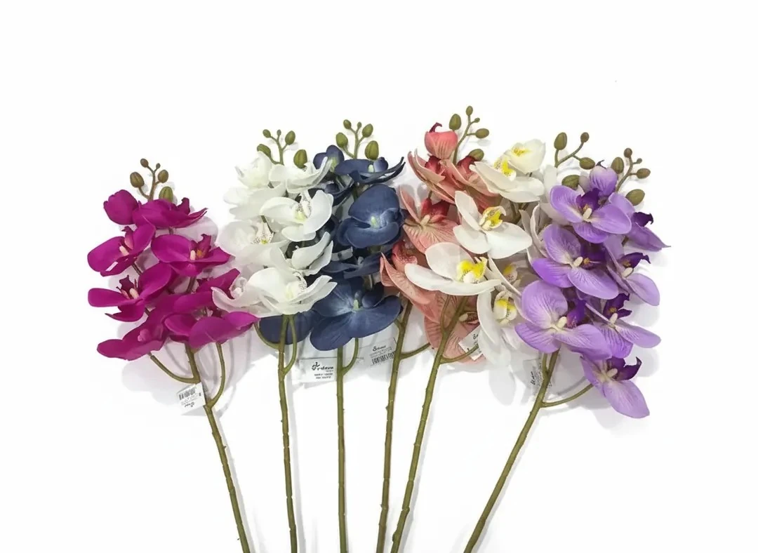 Yapay Islak Dokunuşlu 1.Kalite  Luxury Lacivert Orkide 82cm