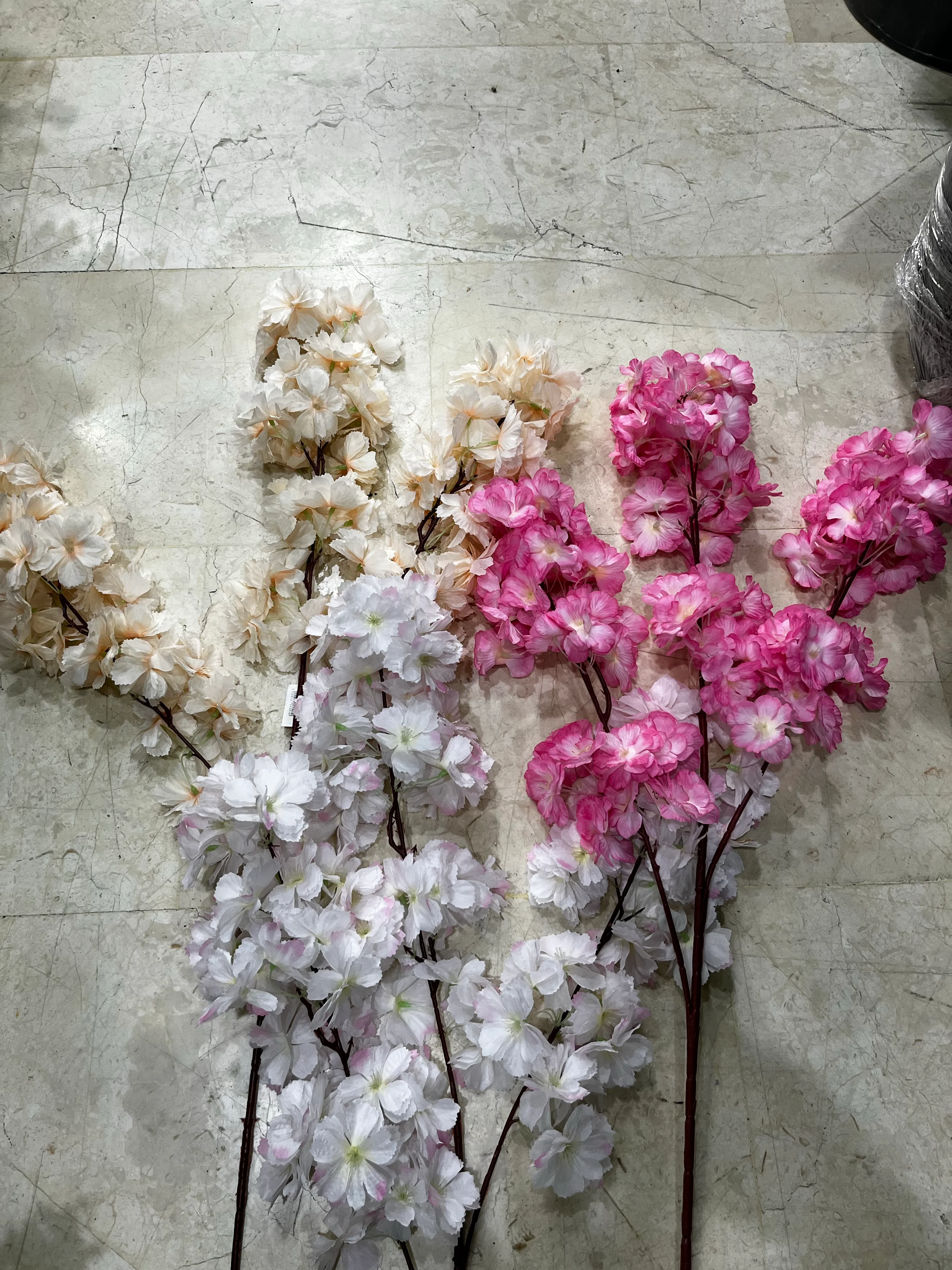 Yapay  Açık Pembe Bahar Dalı Japon kiraz Çiçeği 90cm