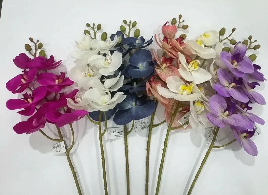 Yapay Islak Dokunuşlu 1.Kalite  Luxury Somon Orkide 82cm