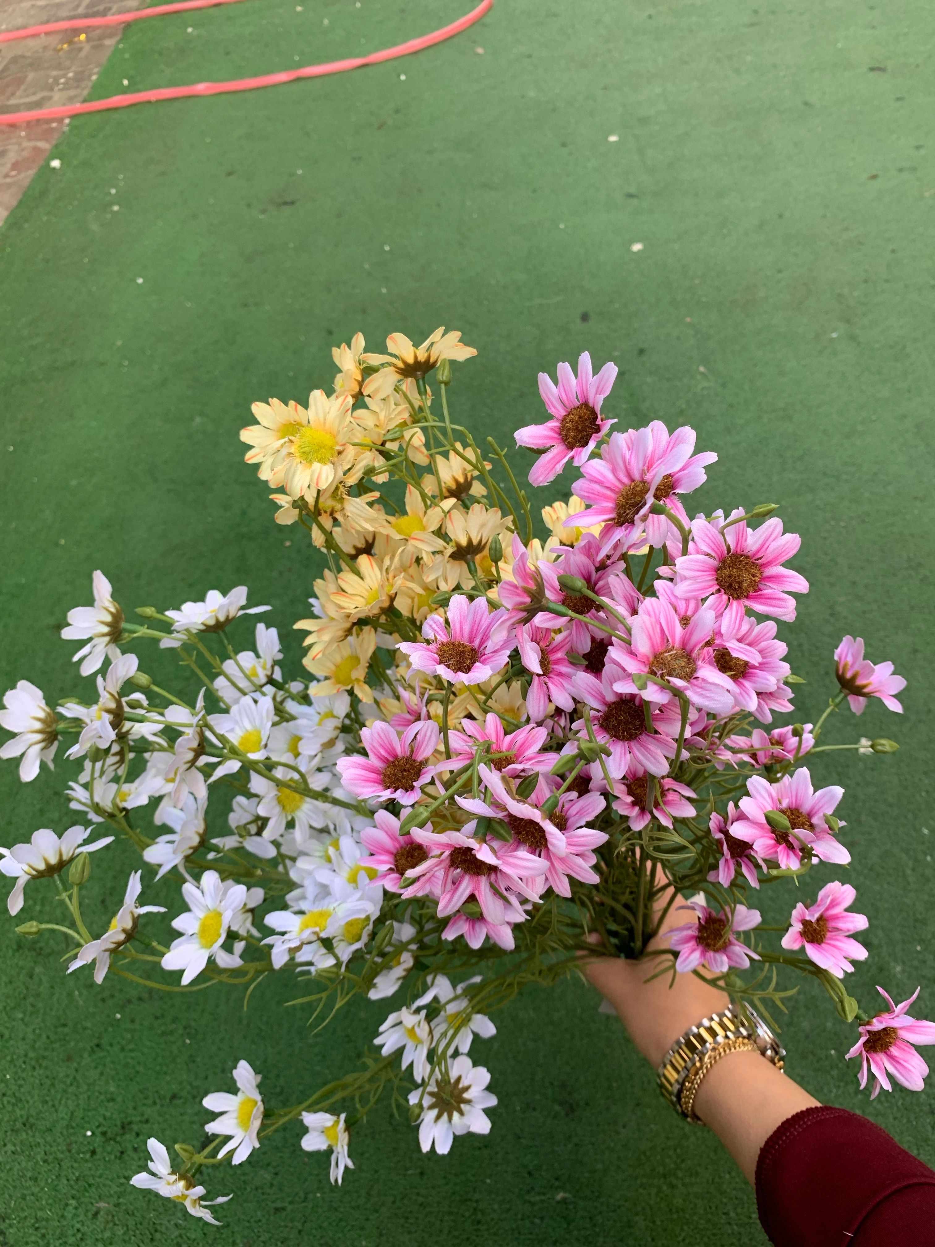 Yapay Çiçek Demet Beyaz Papatya 