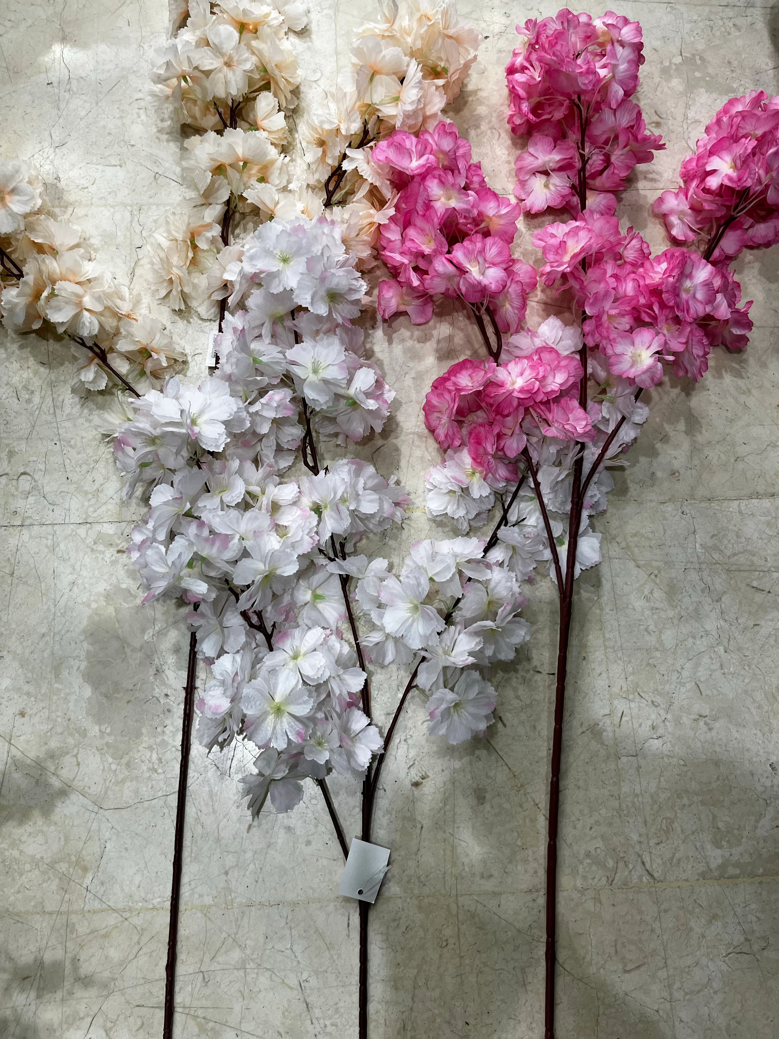 Yapay  Açık Pembe Bahar Dalı Japon kiraz Çiçeği 90cm