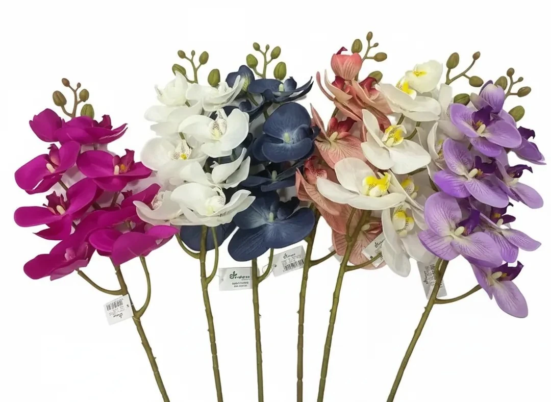 Yapay Islak Dokunuşlu 1.Kalite Luxury Beyaz Orkide 82cm