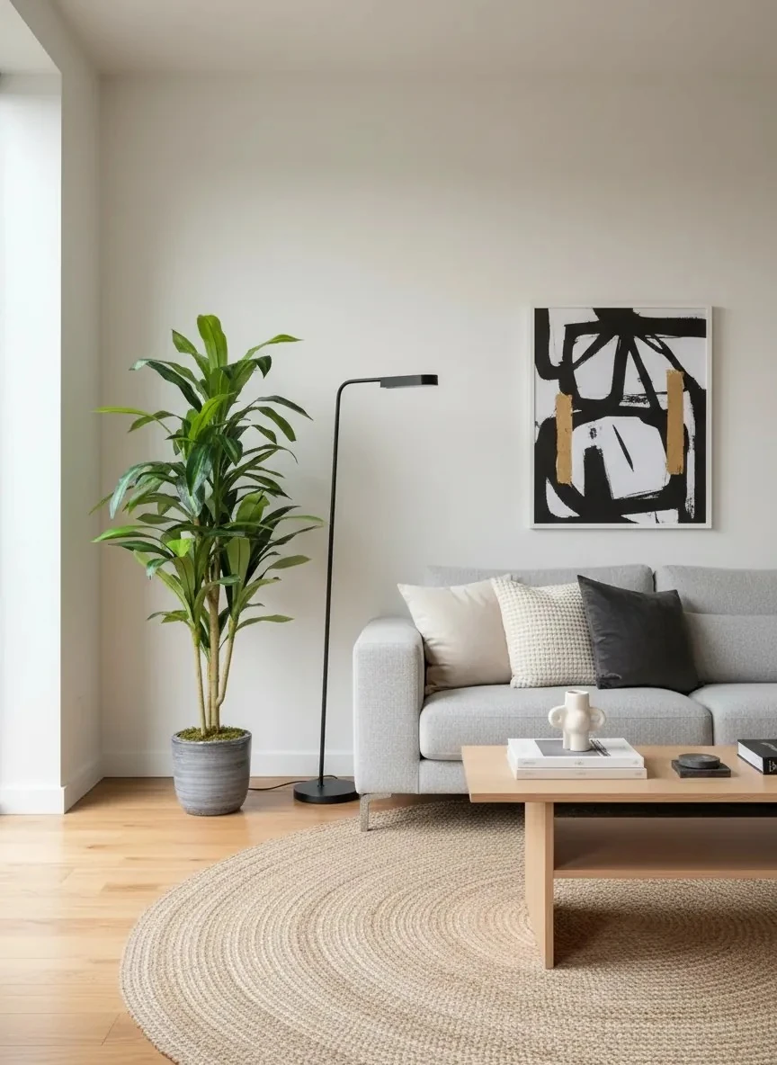 Yapay Drecana Ağacı Antrat Fiber Saksıda 180Cm 75 Yaparakl