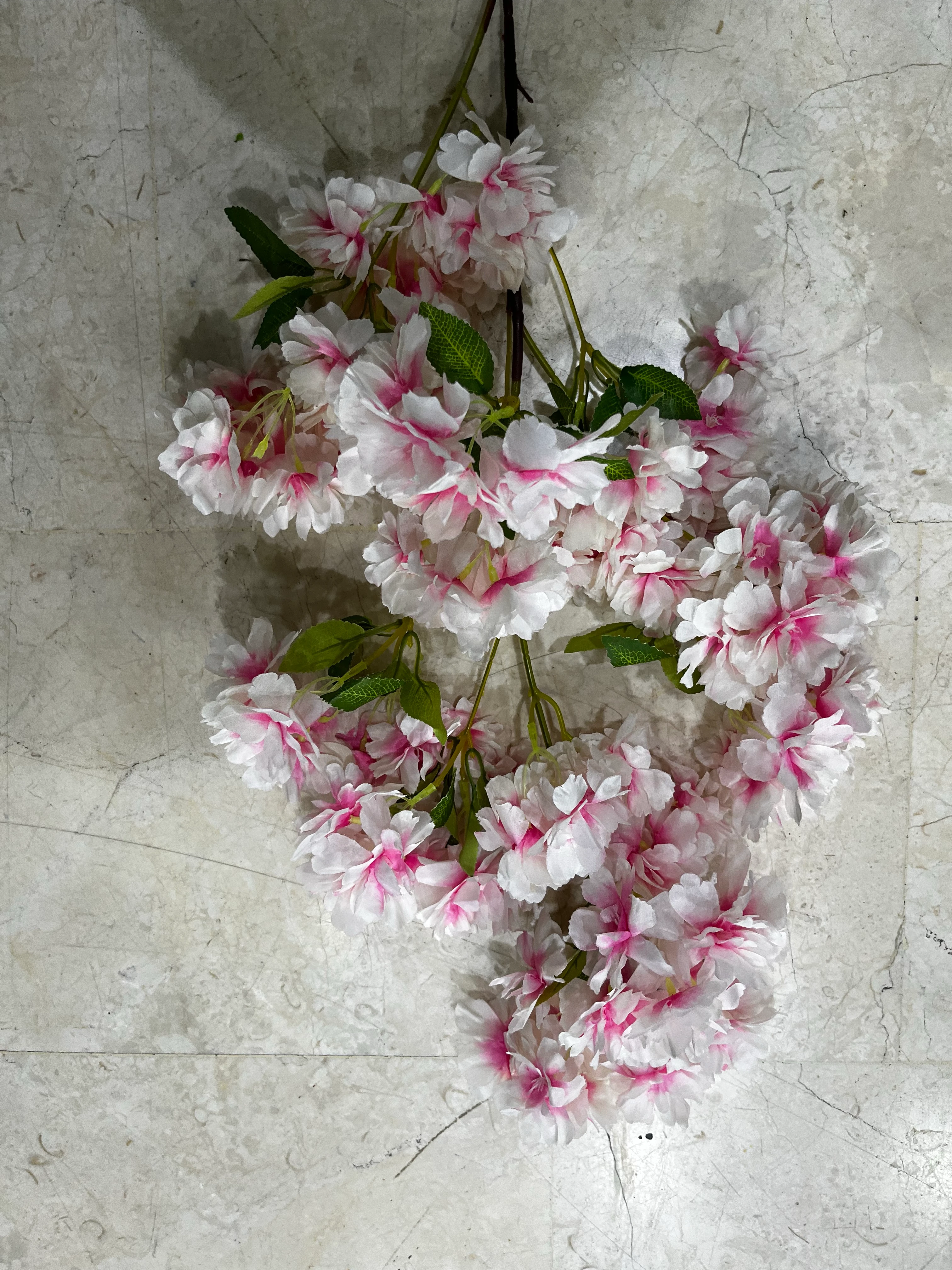 Yapay  Çiçek Dolgun Pembe Bahar Dalı 90cm