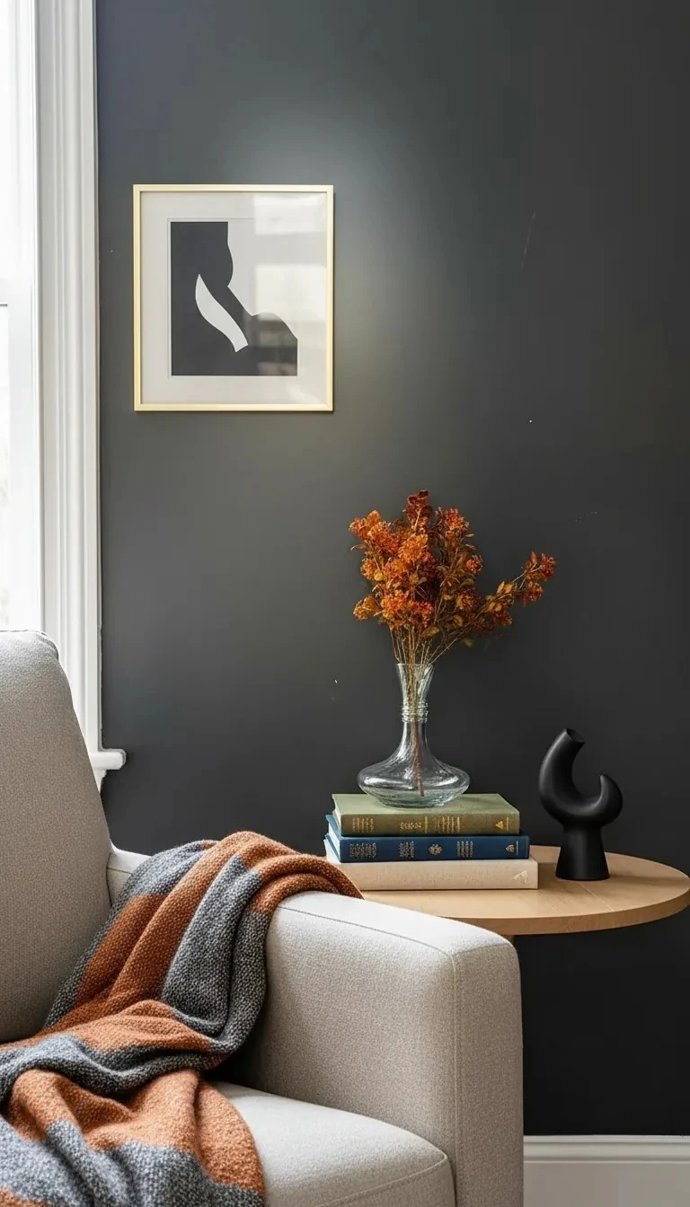 Yapay Aranjman Kahverengi-Turuncu Bitki 54cm