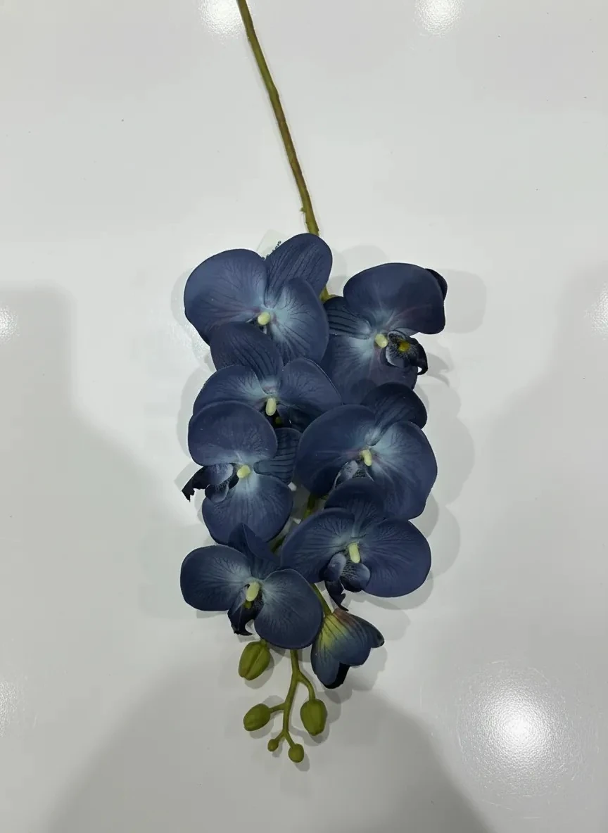 Yapay Islak Dokunuşlu 1.Kalite  Luxury Lacivert Orkide 82cm