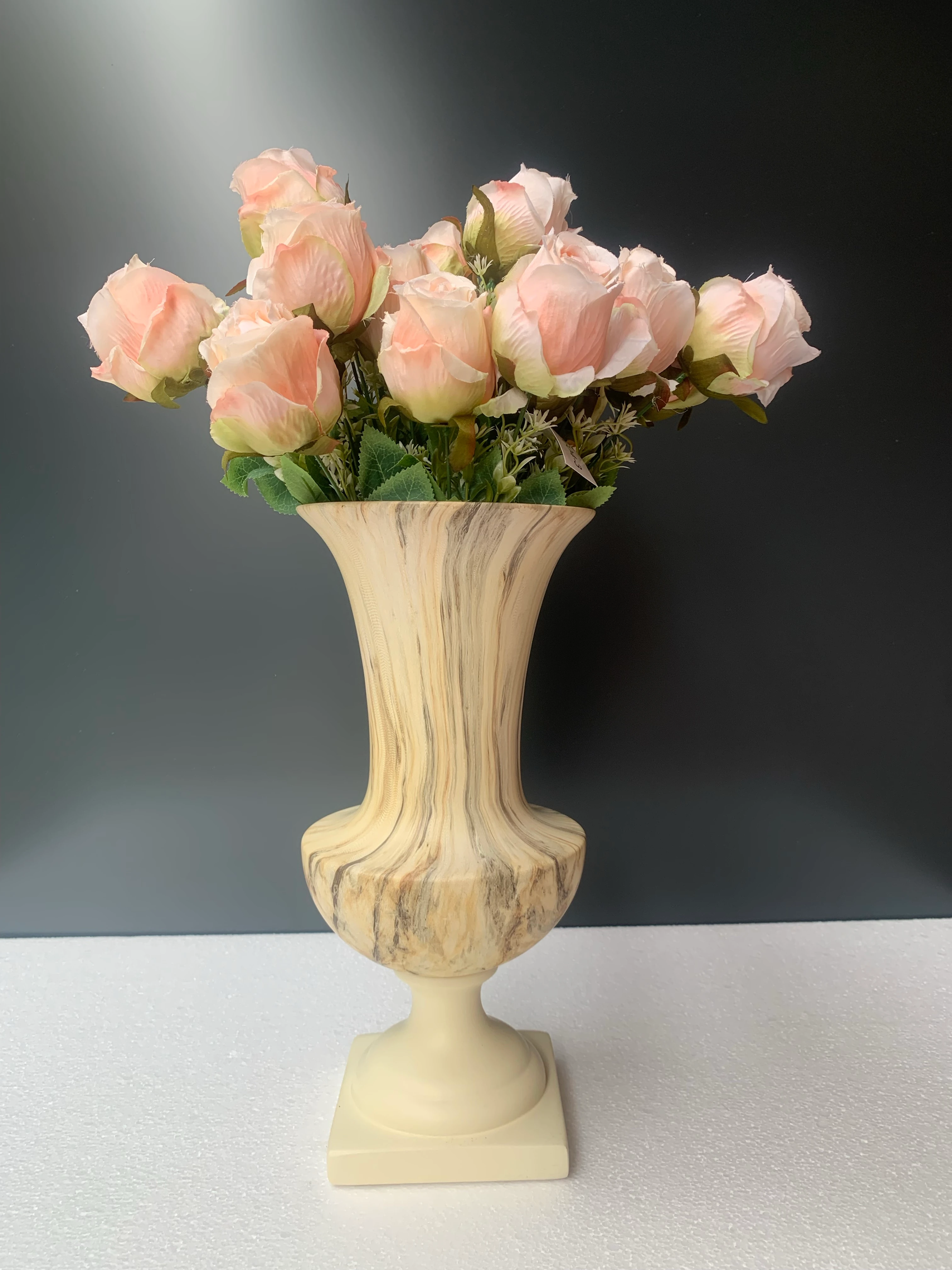 Yapay Çiçek Demet Tomurcuk Gül Somon Renk 7li