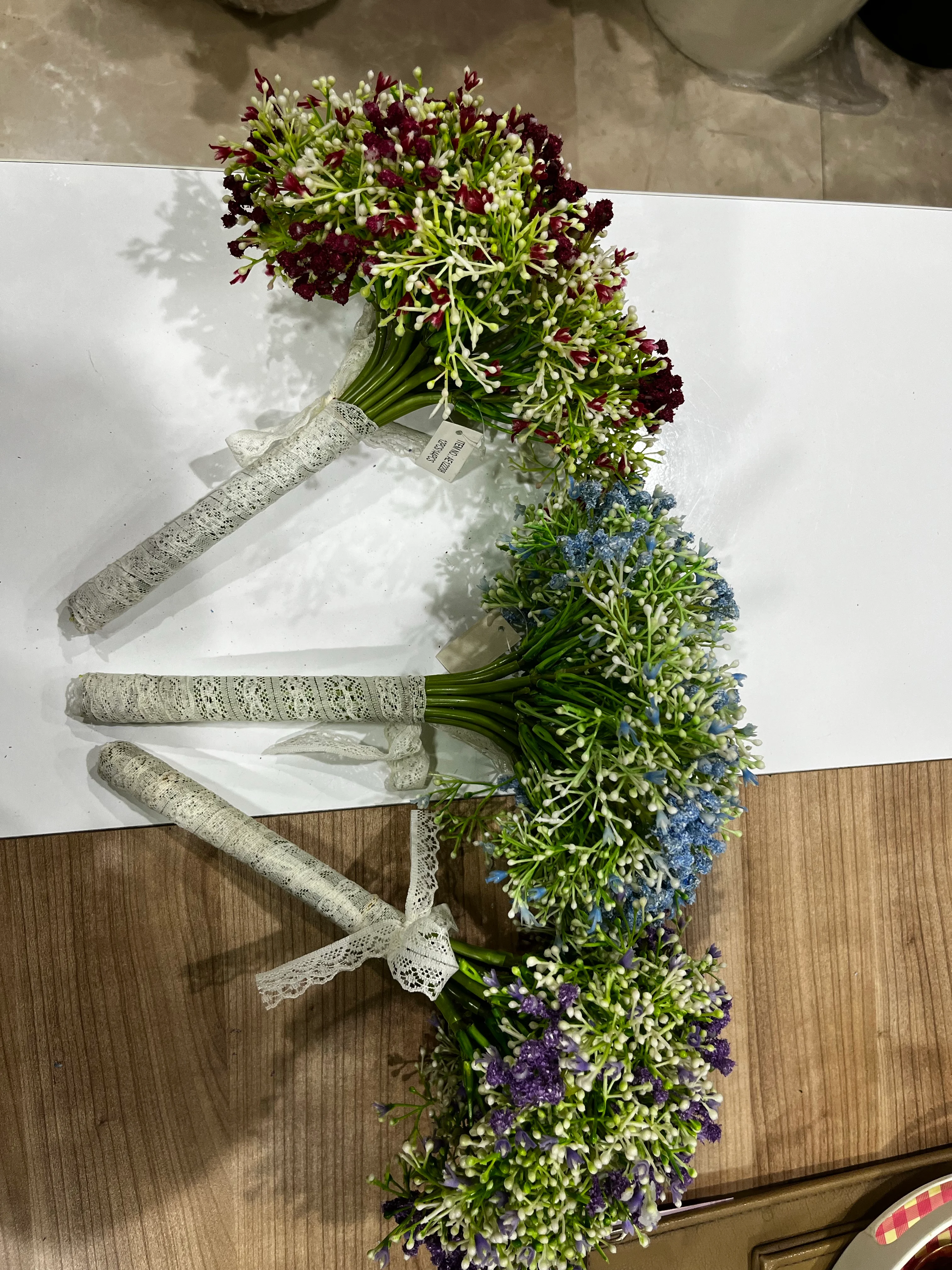 Yapay Mor Gelin Çiçeği Cipso