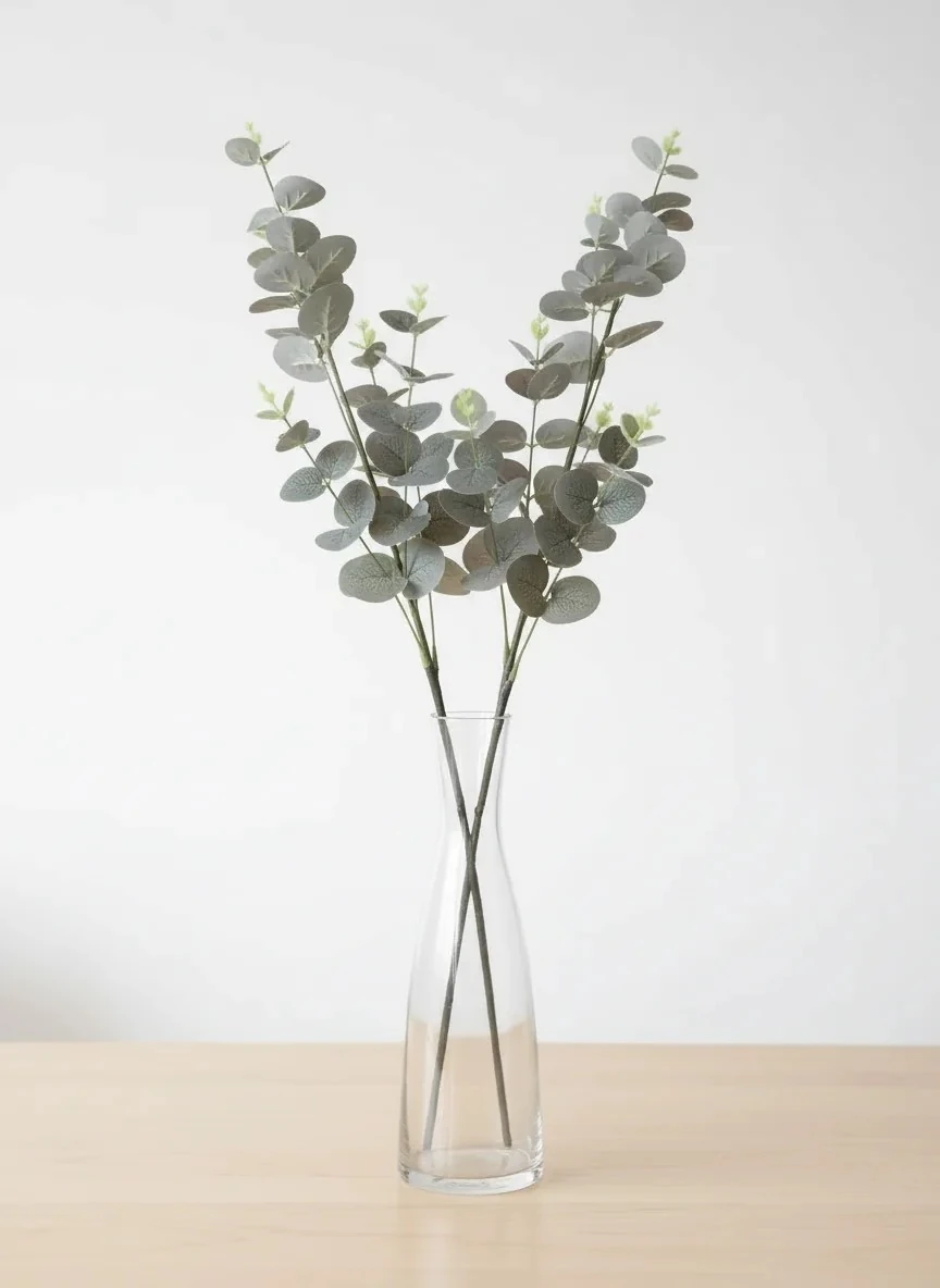 Yapay Tek Dal Okaliptus Kahverengi 93cm