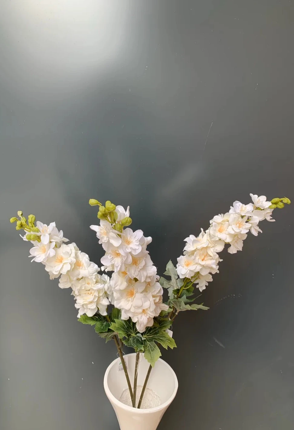 Yapay Çiçek Tek Dal Beyaz Şebboy 83cm