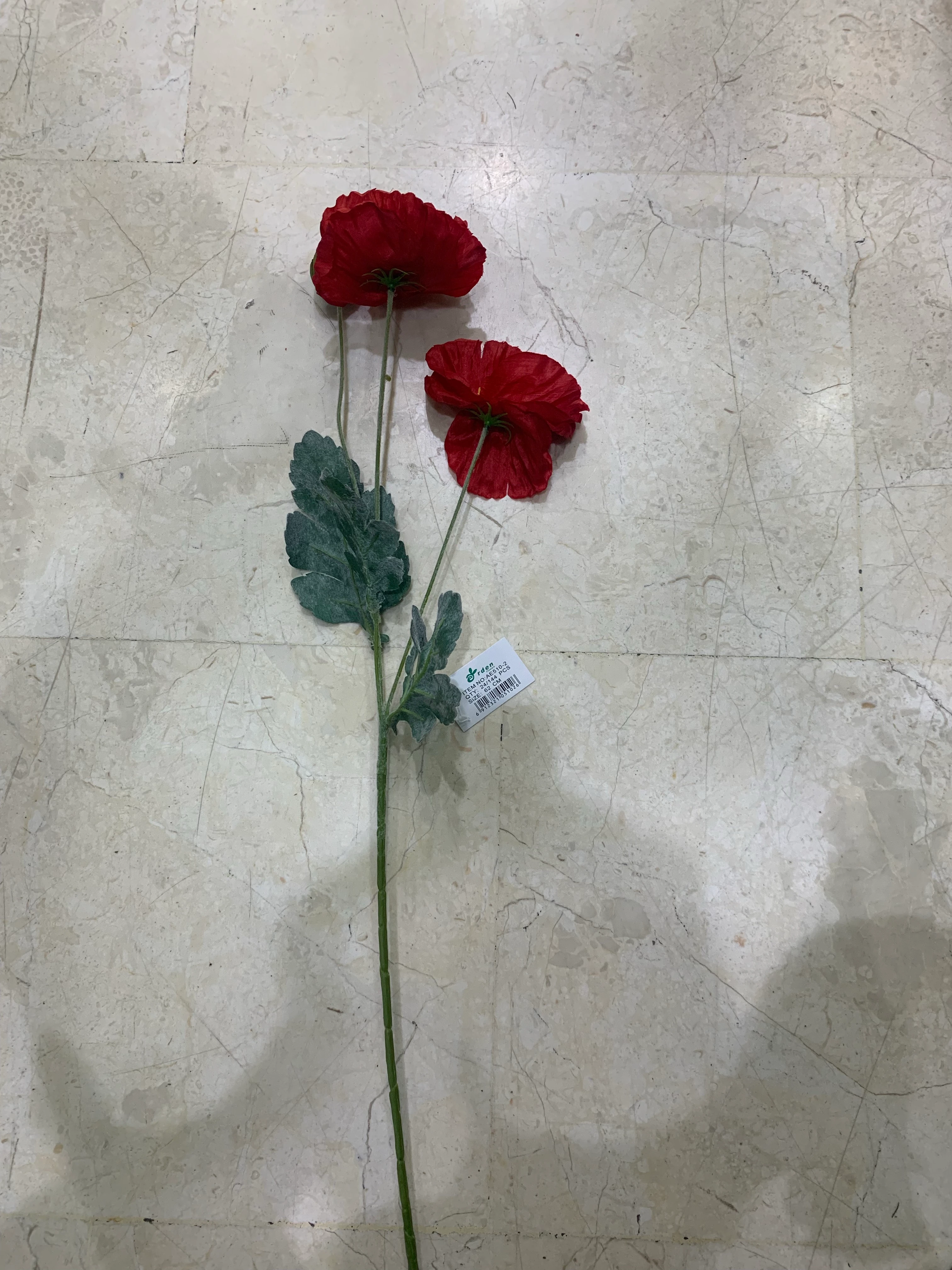 Yapay Çiçek Gelincik Dalı Kırmızı