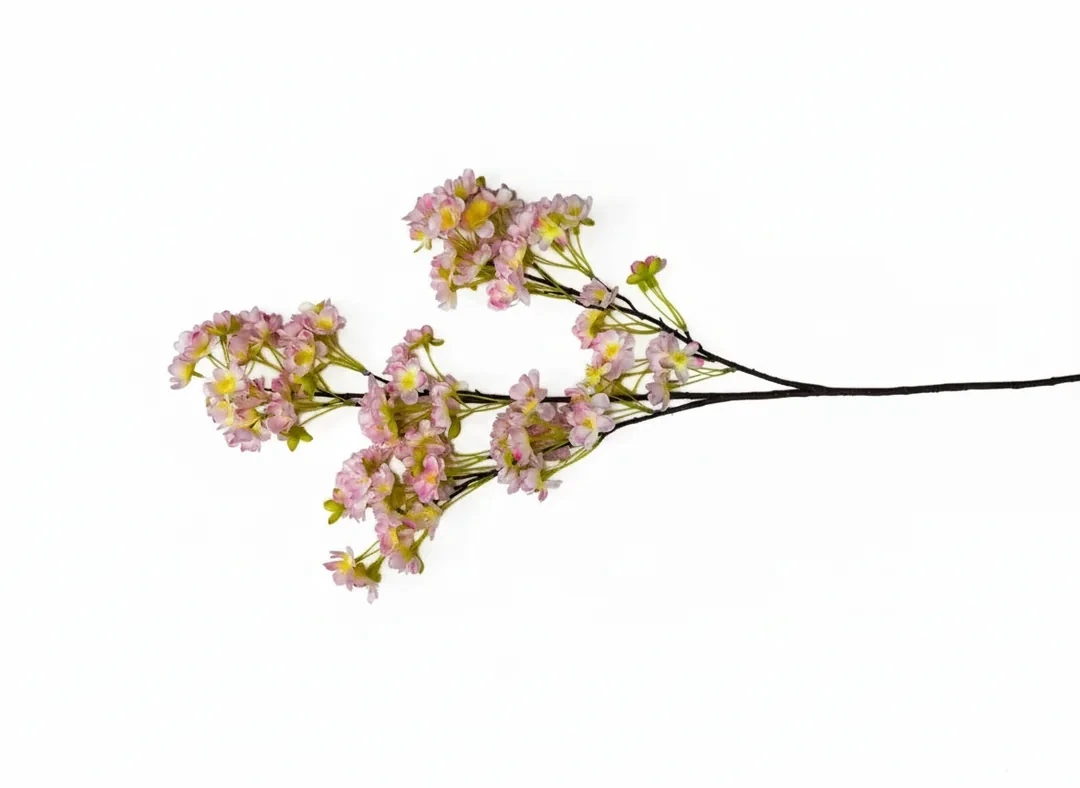 Yapay Çiçek Pembe Yoğun Bahar Dalı 93CM 