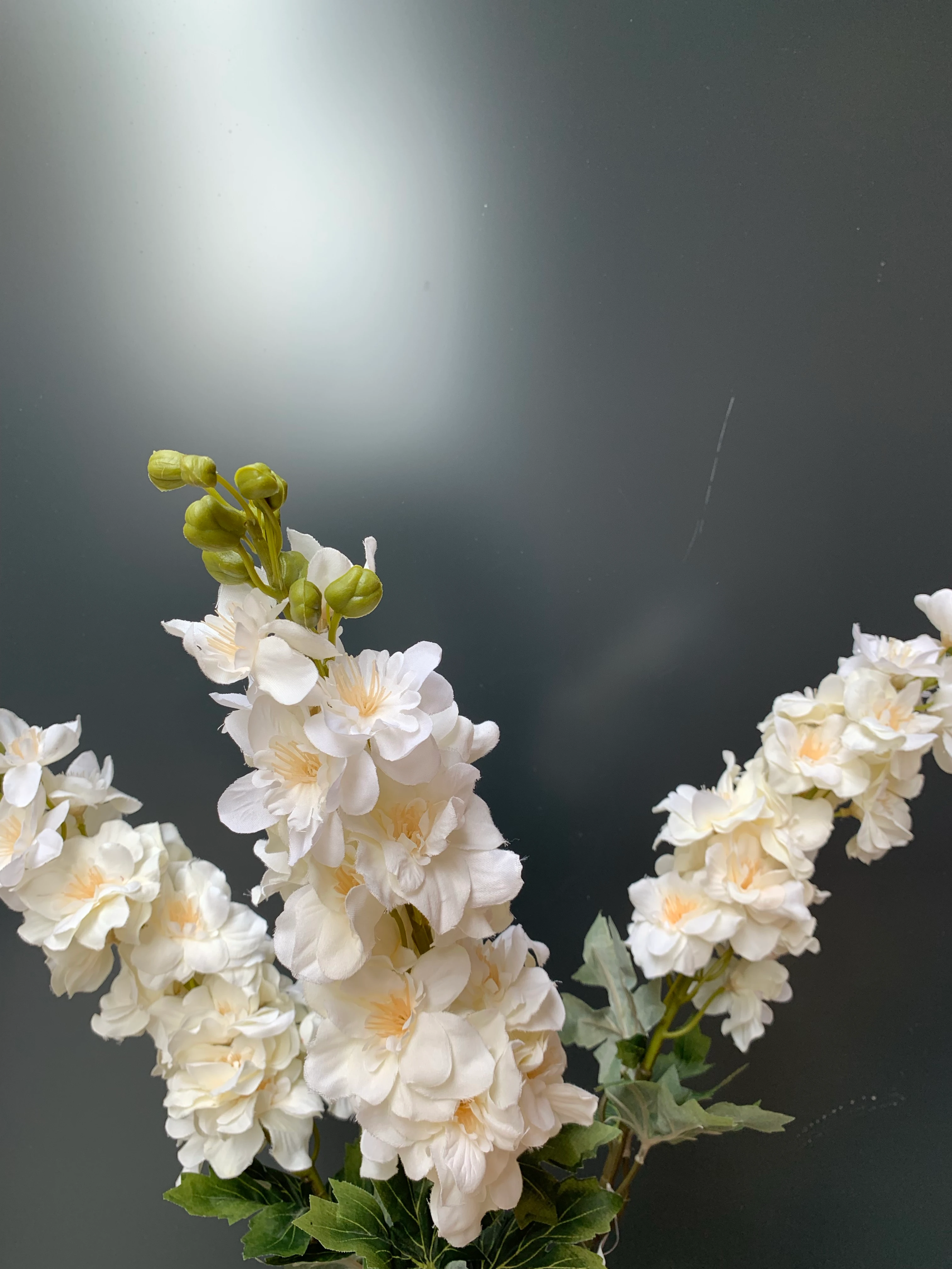 Yapay Çiçek Tek Dal Beyaz Şebboy 83cm