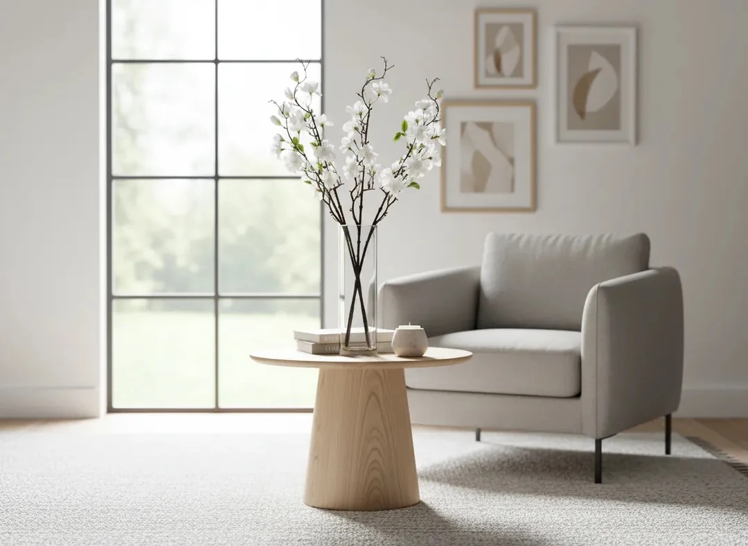 Yapay Çiçek Beyaz Bahar Dalı 90cm