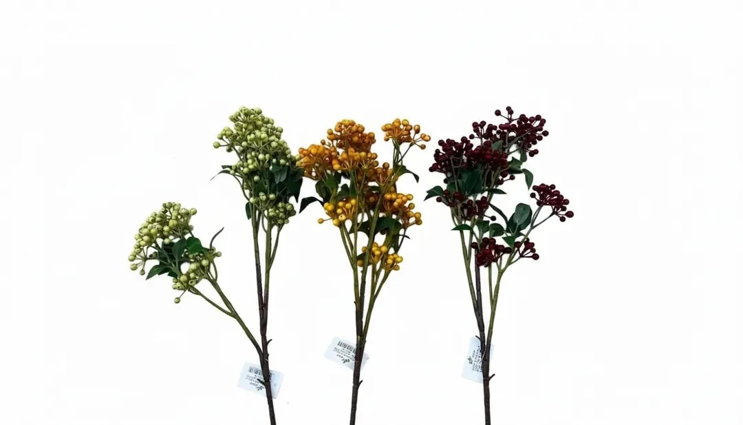 Yapay Tek Dal Kokina Turuncu Bitki 64cm