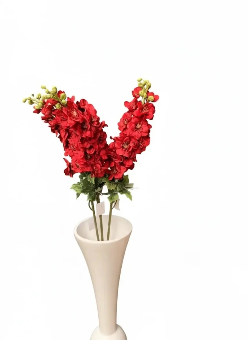 Yapay Çiçek Tek Dal Kırmızı Şebboy 83Cm