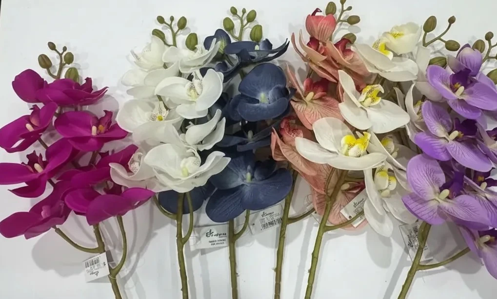 Yapay Islak Dokunuşlu 1.Kalite  Luxury Lacivert Orkide 82cm