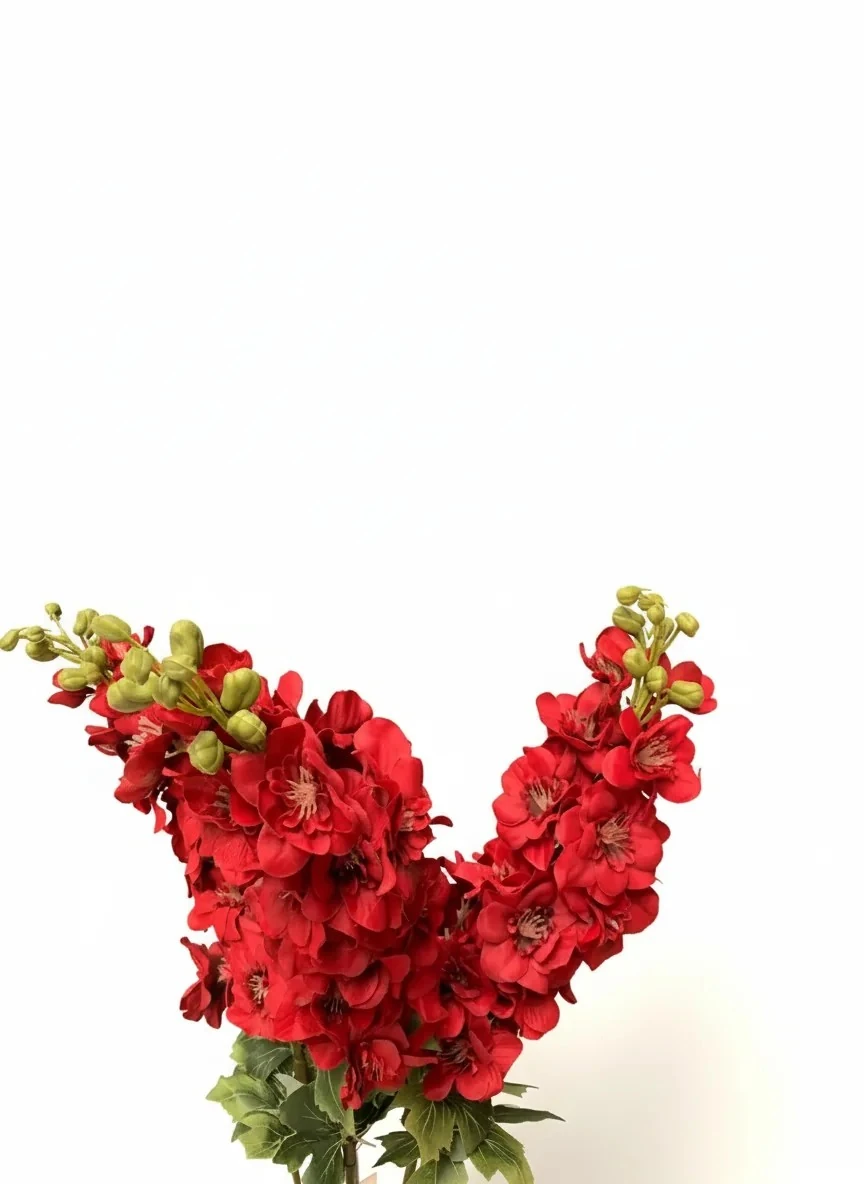 Yapay Çiçek Tek Dal Kırmızı Şebboy 83Cm