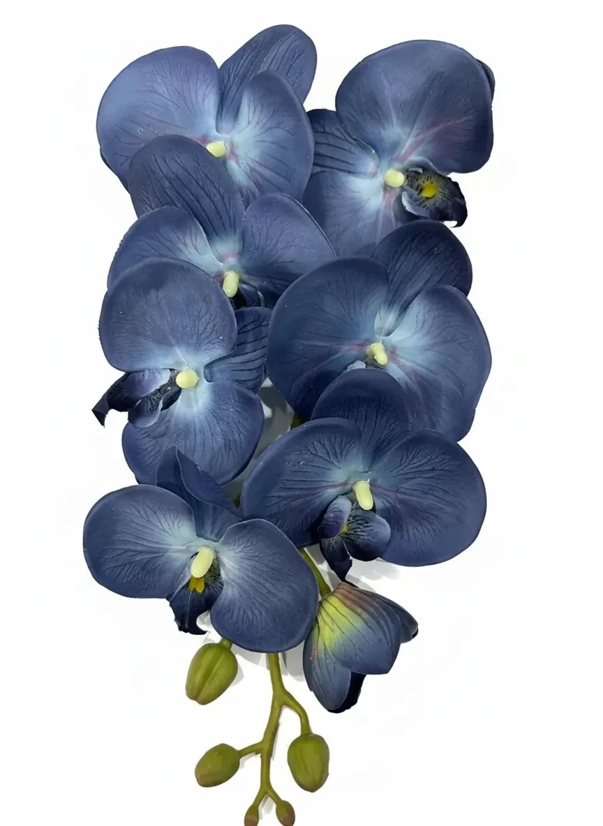 Yapay Islak Dokunuşlu 1.Kalite  Luxury Lacivert Orkide 82cm