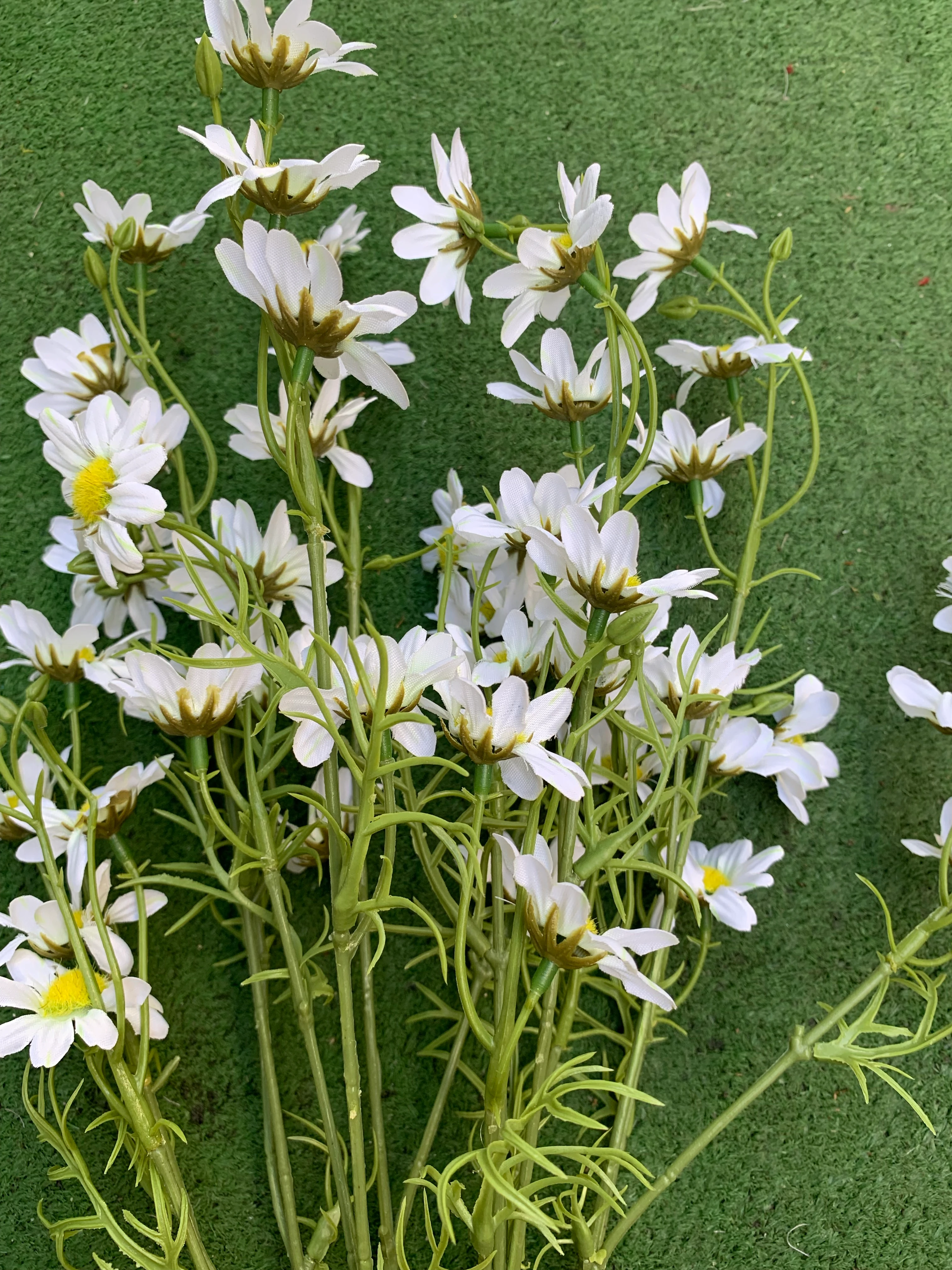 Yapay Çiçek Demet Beyaz Papatya 