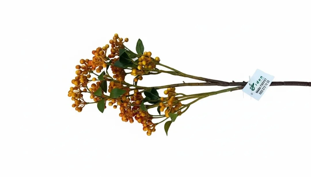 Yapay Tek Dal Kokina Turuncu Bitki 64cm