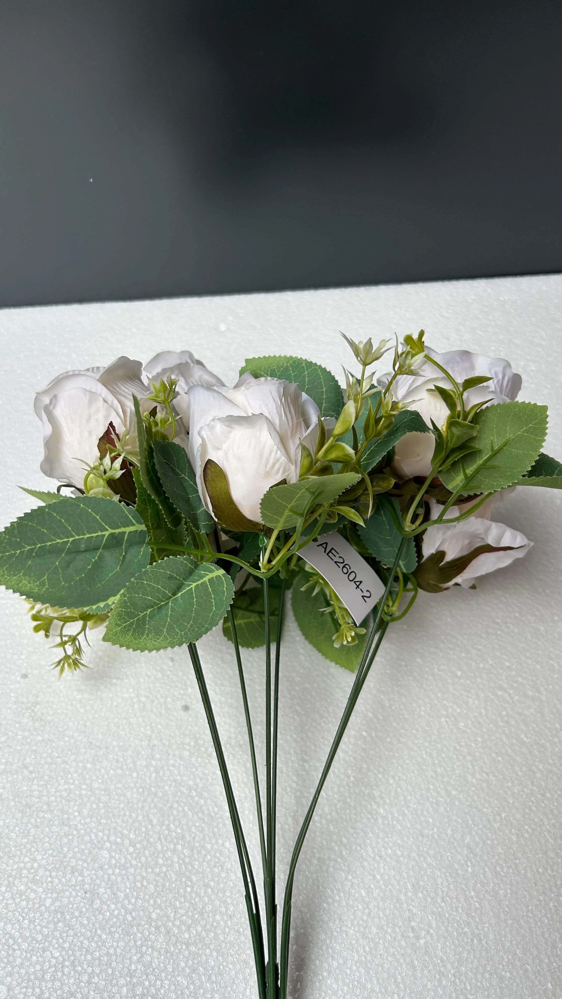 Yapay Çiçek Demet  Tomurcuk Gül Krem 7li