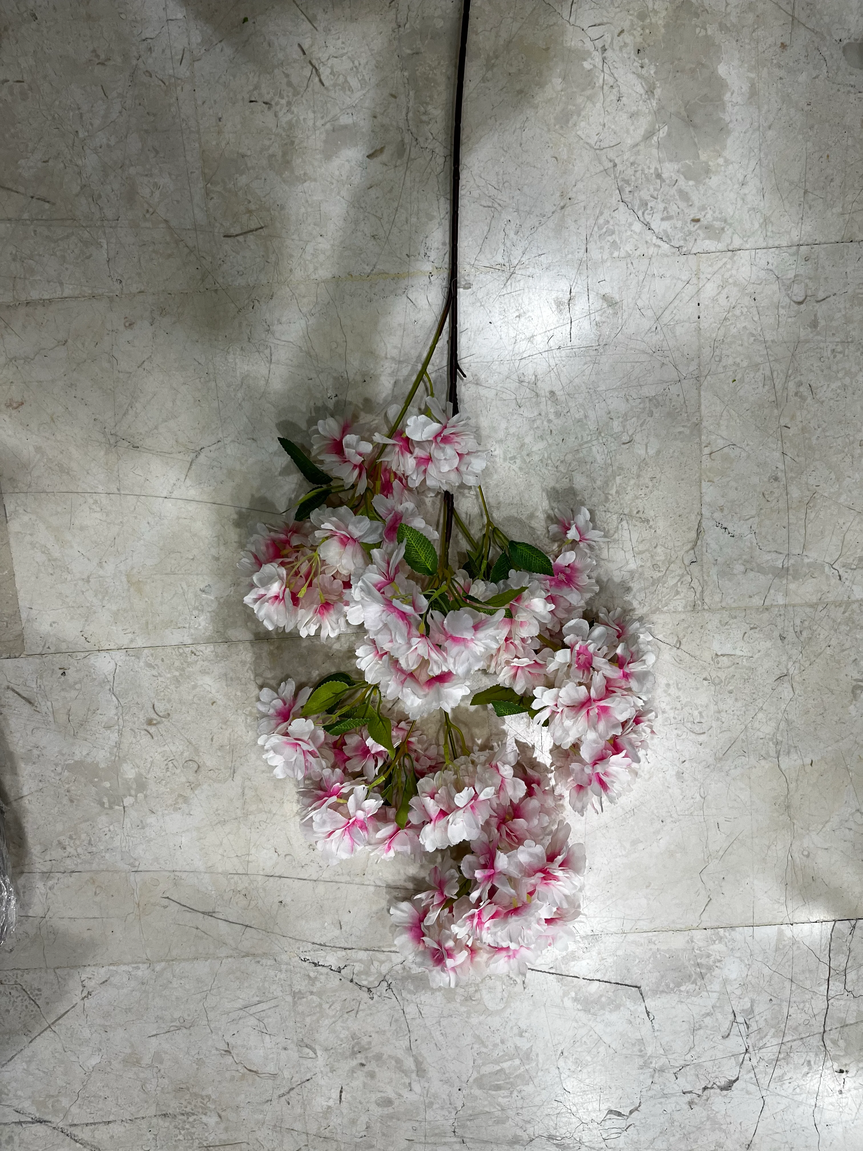 Yapay  Çiçek Dolgun Pembe Bahar Dalı 90cm