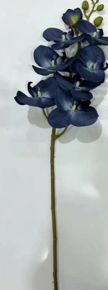 Yapay Islak Dokunuşlu 1.Kalite  Luxury Lacivert Orkide 82cm